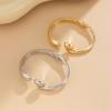 Smooth Surface Open Bangle Light Luxury Geometric Bracelet Water Drop Shaped Bangles  Decoration