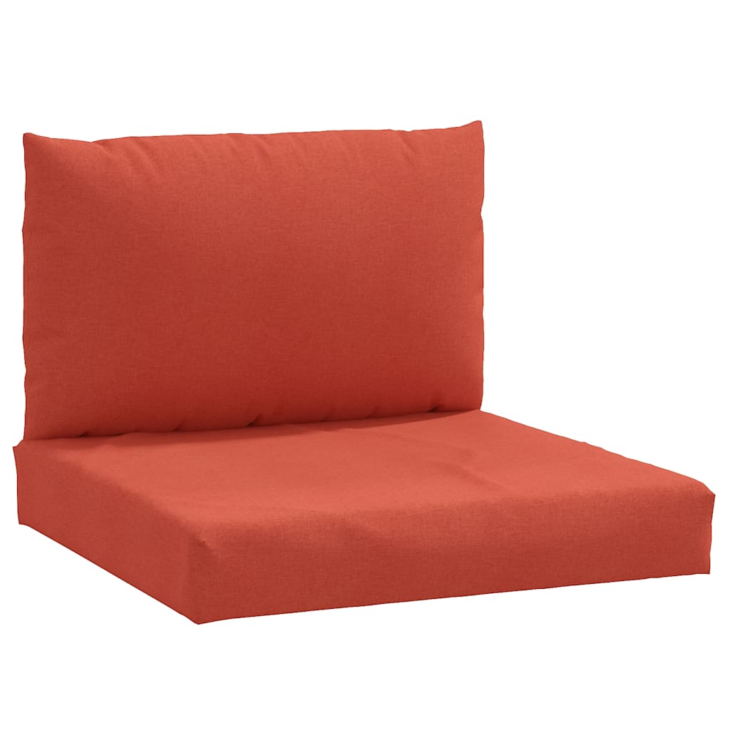 2 Piece Pallet Cushions Melange Red Fabric