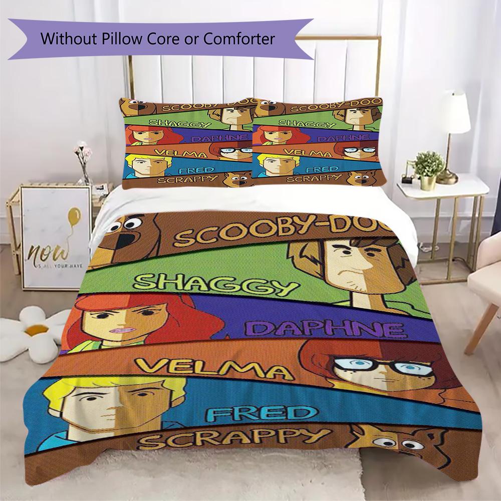 Halloween fantasy comedy adventure cartoon movie Scooby-Doo provides comfortable bedding covers and pillowcases for home use (without core) K15