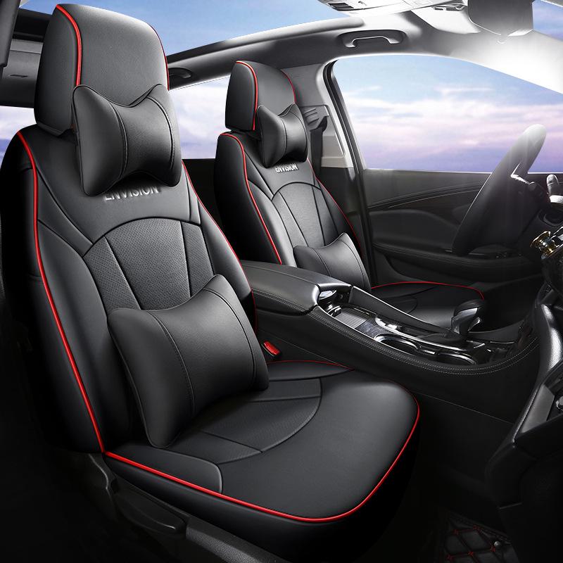 All-Season Genuine Leather Seat Cushion for Buick Envision - Five-Seater, Universal Fit