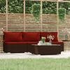 Day and Night - Day and Night 4-piece Garden Furniture Set and Brown Synthetic Rattan Cushions