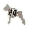 Boxer, German Boxer II  - Silver-plated dog brooch, elegant pin, jacket lapel decoration by Art-Dog brand