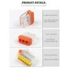 Quick Easy Push In Compact Wire Splicing Connector Connection 2/3/5 Pin Wiring Terminal For Electric Cable Junction Box