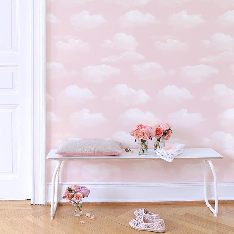 Обои Голубое небо и белые облака Домашний декор Детская спальня Рулон обоев для стен детского сада Ясли