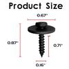 Car Body Fender Metal Screws Bumper Moulding Retainer Clips Bolts 4.2-1.41x22mm