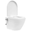 VidaXL Toilette murale sans rebord et réservoir caché Céramique Blanc