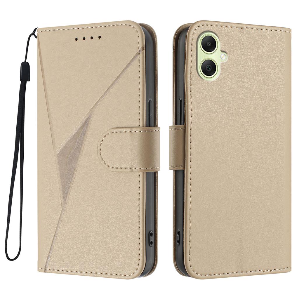 Для Samsung Galaxy A07 Чехол Кожаный чехол для телефона с треугольным тиснением и шнурком