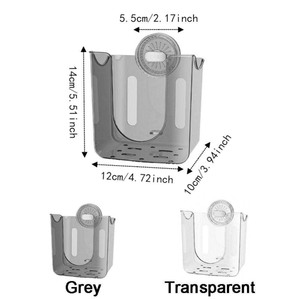 Punch-Free Suction Cup Tissue Box Transparent Face Towel Dispenser Wet Wipes Storage Box Kitchen