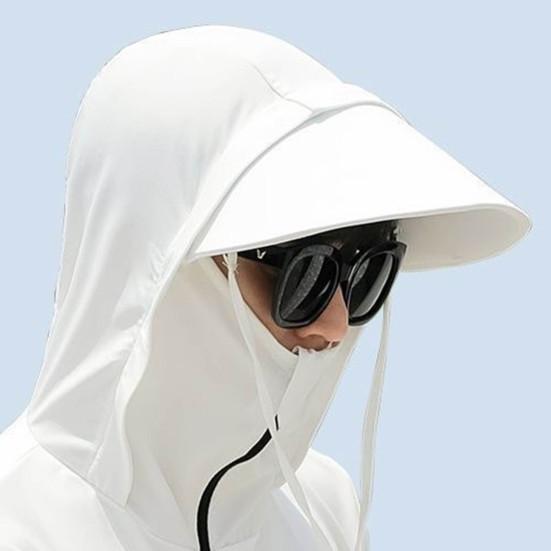 Yousheng Мужская летняя солнцезащитная одежда с капюшоном и шнурком с длинным рукавом, пальто с защитой от ультрафиолета, сплошной цвет, на молнии, анти-УФ-одежда для рыбалки