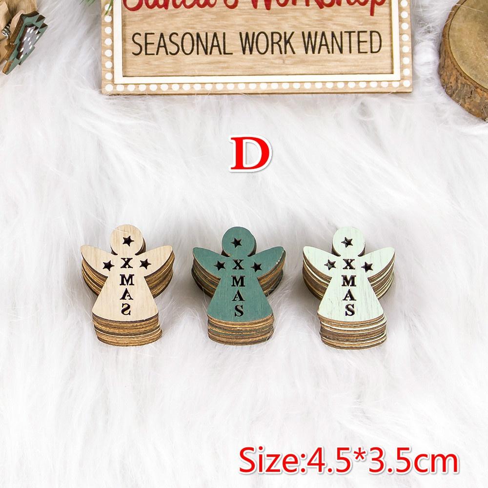 24 шт. Рождественская деревянная подвеска Рождественская елка подвесной декор Маленький полый деревянный знак