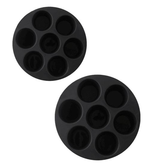 Силиконовые формочки для кексов, 7 формочек для кексов, противень с антипригарным покрытием, пищевые формочки для шоколадных тортов, аксессуары для фритюрницы