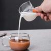 1PC Wooden Handle Double Mouth with Graduated Small Milk Cup, High Borosilicate Glass Coffee Measuring Cup