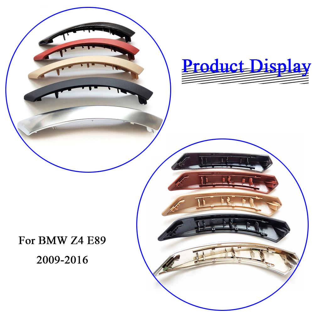 Black Red Beige Carbon Car Interior Left Right Passenger Door Pull Handle Outer Cover Trim Replacement For BMW Z4 E89
