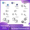 European and American Zircon Rhinestone Piercing Jewelry - 316L Titanium Steel