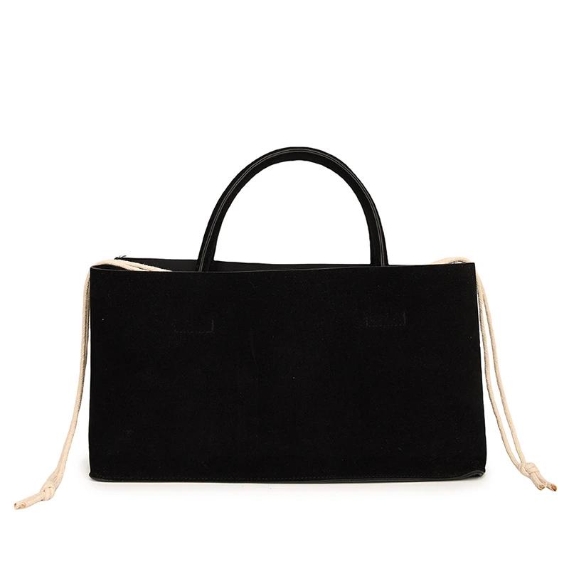 Сумка-корзина из замши в стиле ретро, корейская версия, вместительная, универсальная, для женщин