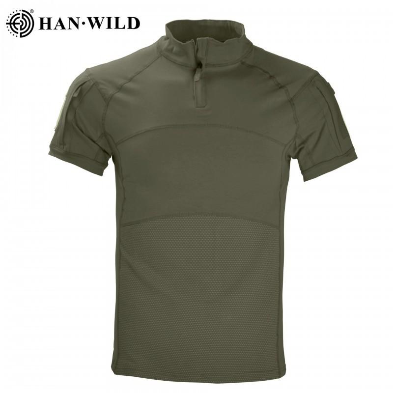 Hanye Camouflage Training Suit Breathable Wear-resistant Frog Short-sleeved Top