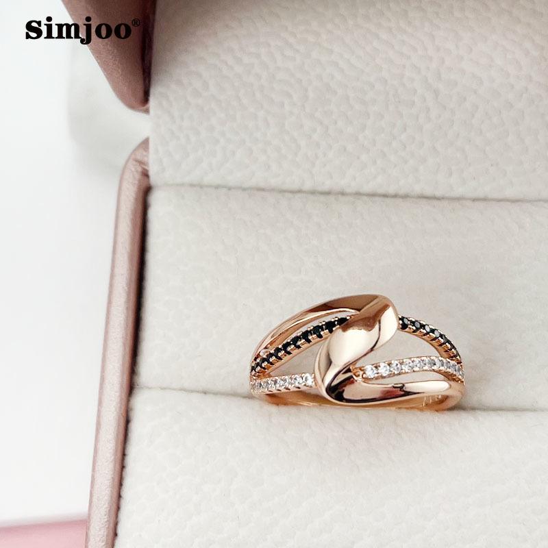 SIMJOO RRing Гладкое кольцо с цирконом