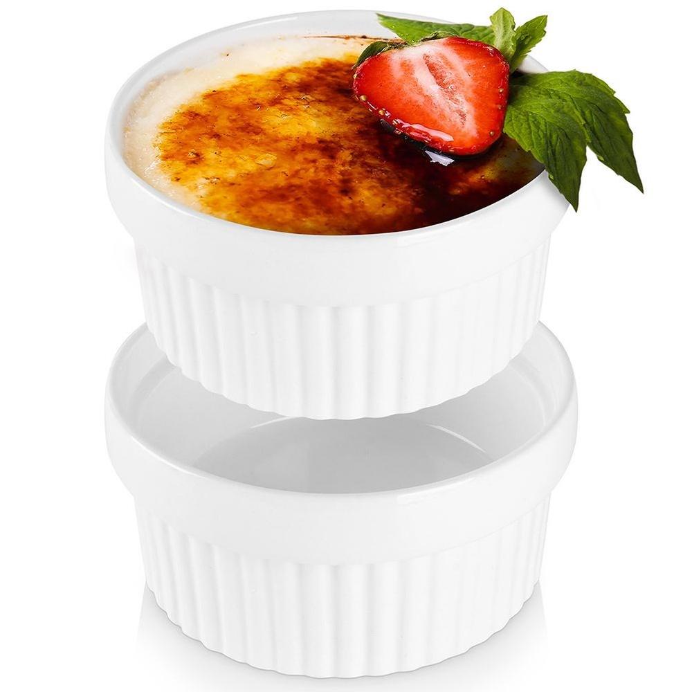 Ceramic baking bowls white 11 cm, 250 ml 2 pcs.