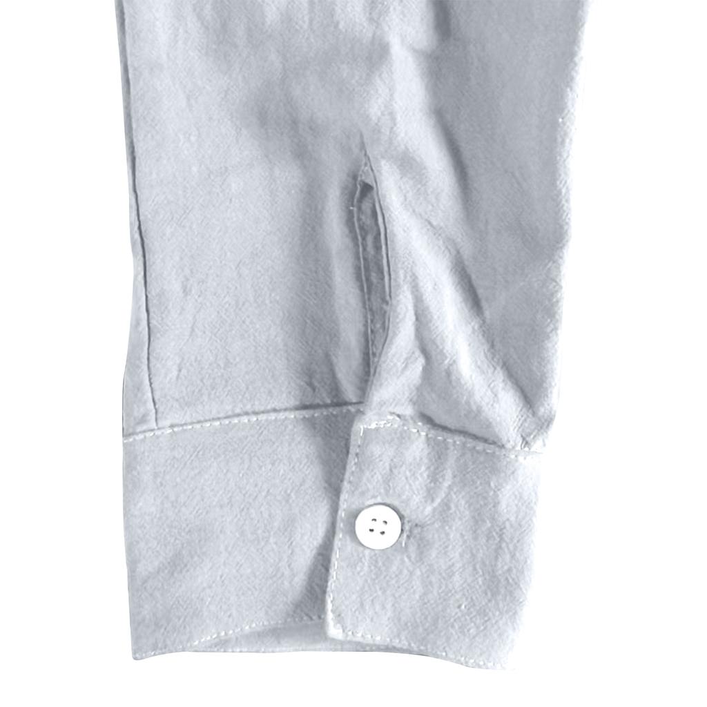 Мужская льняная рубашка с длинным рукавом, рубашка с отложным воротником, рубашка в стиле business casual, деловая рубашка, рубашка стандартного кроя