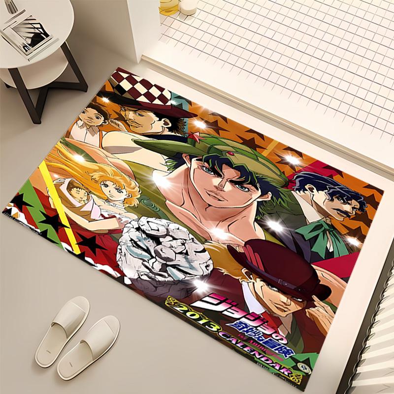 1pc JoJo's Bizarre Adventure1 Print Area Rug - Soft, Washable Non-Slip Indoor Mat, Living Room, Home Office Decorative Rug,Office Decorative