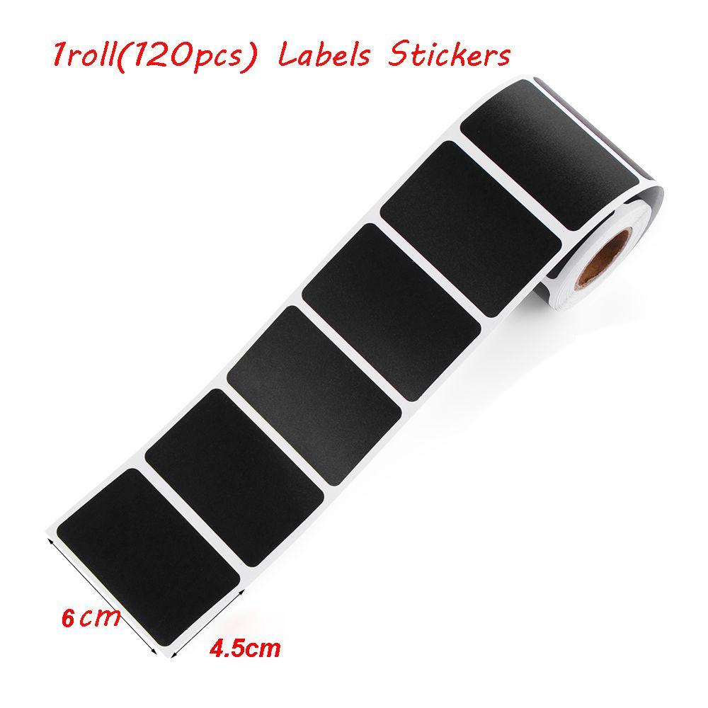 120pcs/roll Home Chalkboard Jam Jar Blackboard Label Bottle Tags Labels Stickers Marker Pen