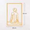 Modern Simple Abstract Female Line Decoration Background Wall Living Room Wall Decoration Hanging Painting Metal Material
