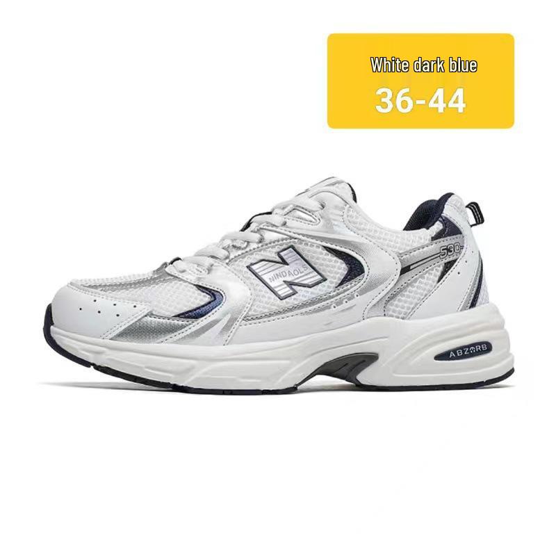 Универсальные кроссовки для папы: Модные дышащие кроссовки на толстой подошве с классическим логотипом N для мужчин и женщин