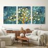 Golden Tree Abstract Wall Artworks, Flowers Nature Plant Canvas Painting Posters Prints for Living Room Decor