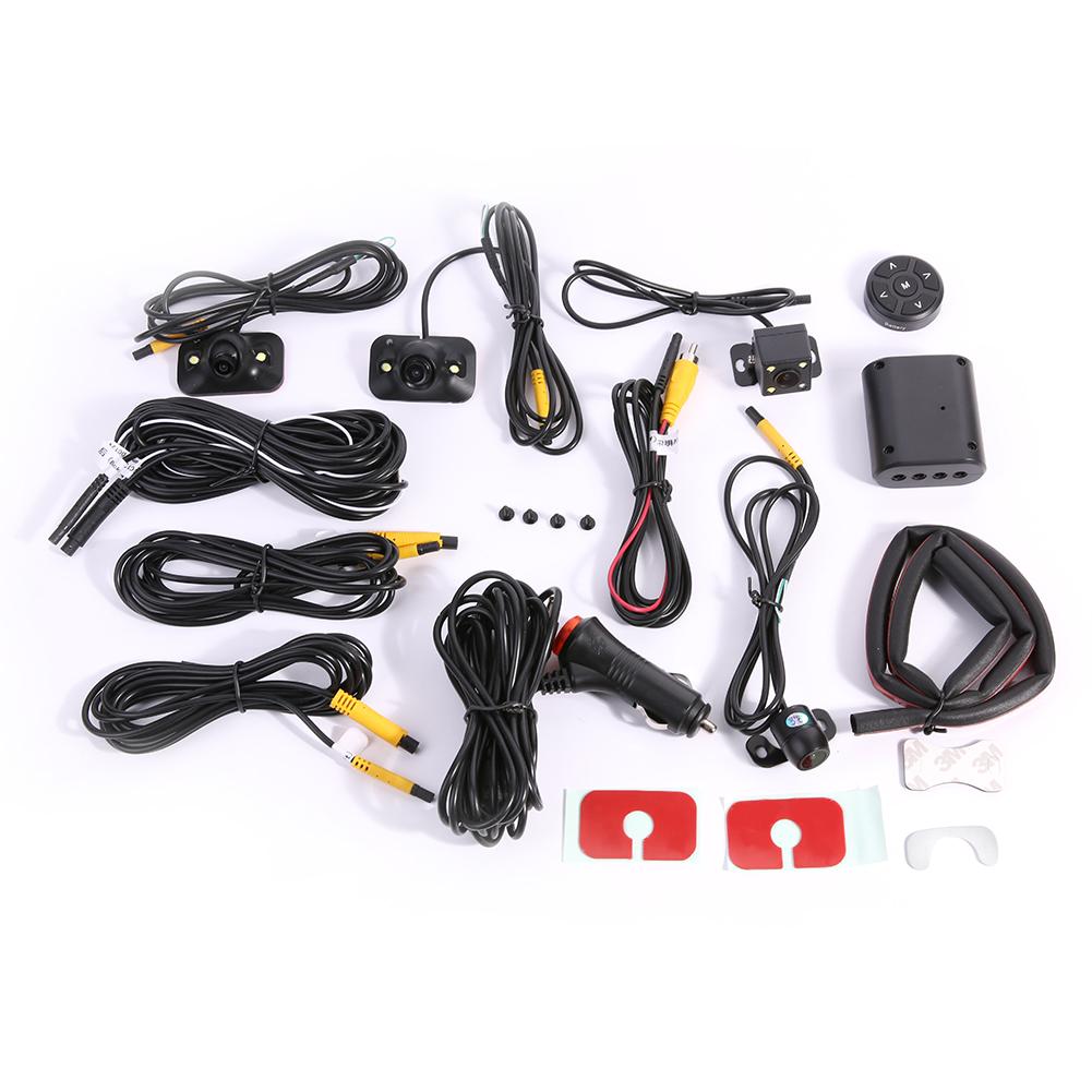 Панорамная интеллектуальная система парковки автомобиля с обзором на 360 градусов, беспроводная камера для мониторинга парковки, камера переднего, заднего, левого и правого обзора, шнур 2,5 м