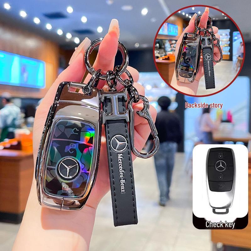 Чехол для ключа Mercedes-Benz для E-класса, C-класса, S-класса, GLB, GLC, GLE, GLA - Подходит для E300L, C260L, A200L