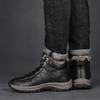 Осенне-зимняя большая мужская обувь, кожаная верхняя уличная спортивная обувь для альпинизма, плюшевые утепленные теплые зимние хлопковые ботинки