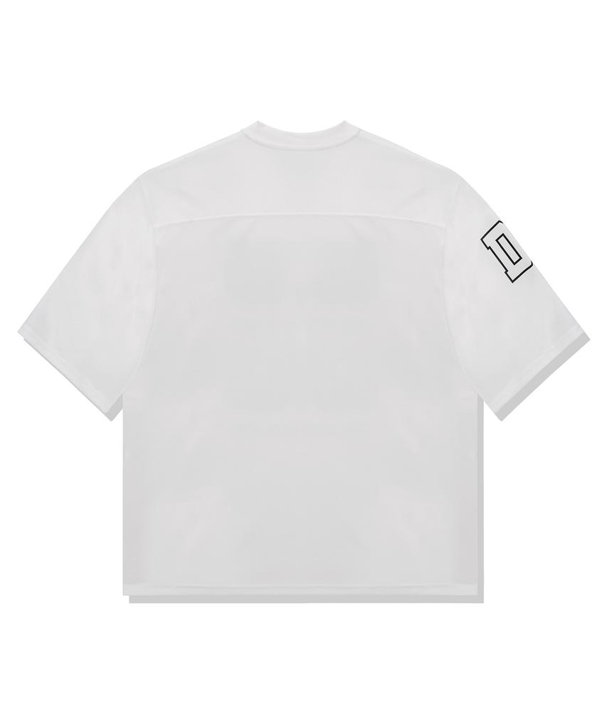 DRIX Rugby Oversized Mesh Jersey Half Sleeve_White