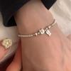 Elegant S925 Sterling Silver Beaded Bracelet: Japanese & Korean Cat-Fish Design, Light Luxury, Niche, Versatile, Exquisite Women’s Jewelry
