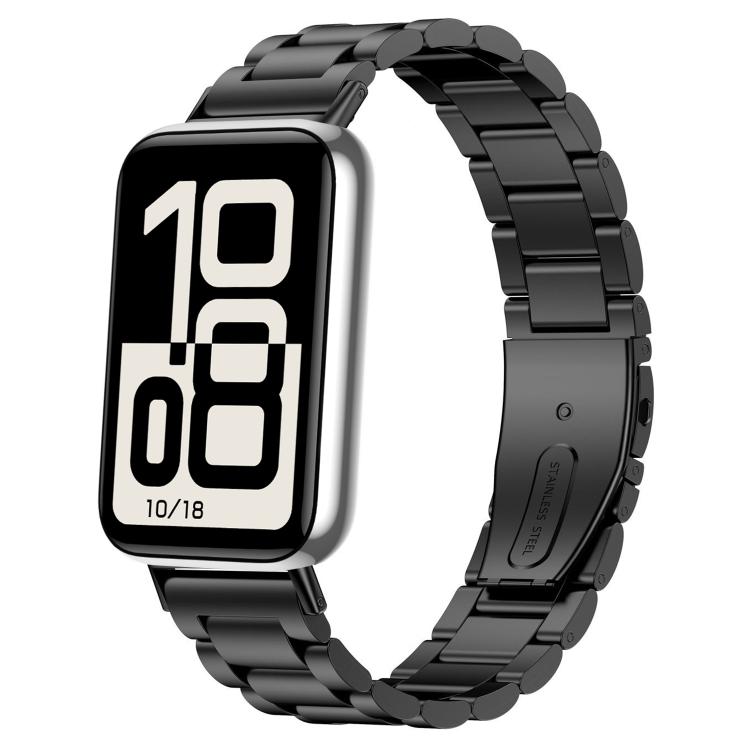 Three‑Beads Stainless‑Steel Replacement Watch Band Strap for Honor Band 11 / Band 11 Pro