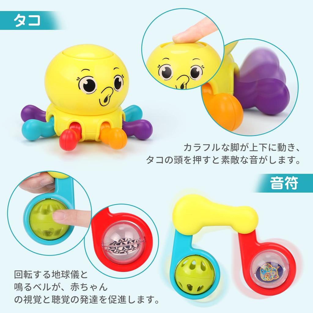 REMOKING Детская игрушка-погремушка Погремушка для прорезывания зубов Развивающая игрушка Популярная игрушка для прорезывания зубов Для мальчиков и девочек Подарочная игрушка для малышей 0 лет 3 месяца 6 месяцев 1 год Малыш