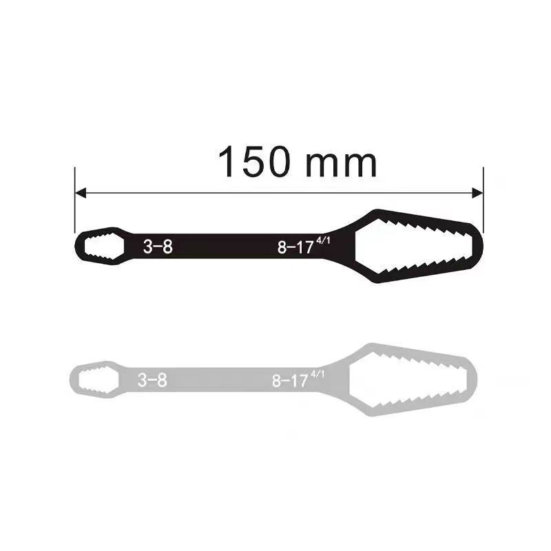 Универсальный гаечный ключ Torx 3-17 мм, регулируемый многофункциональный гаечный ключ, двухсторонний многоцелевой гаечный ключ Torx, ручной инструмент для ремонта