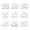 Мои подвески-цифры Shape 26-50 для браслета, ожерелья. Фигурки, шармы из нержавеющей стали. Аксессуары для изготовления DIY украшений. Подарки. 10 шт.