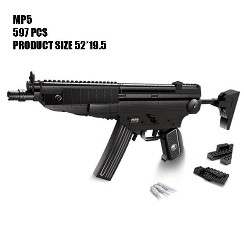 Пистолет Ausini AK47, револьвер, пистолет-пулемет, снайпер, WW2, военная армия, спецназ, модель оружия, строительные блоки, строительные игрушки