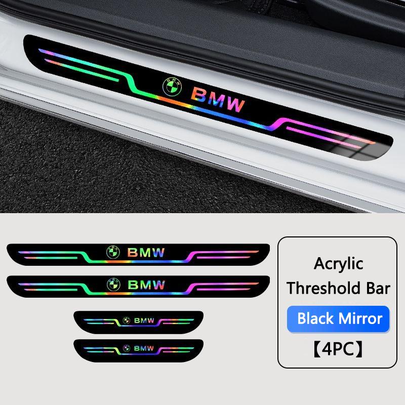 CDKO4 4PC Acrylic threshold bar Car Door Sill Strip Sticker For BMW X1 X2 X3 X5 X4 X6 X7 G30 G20 G32 G11 G12 F40 F30 F20 F10 F34 F07