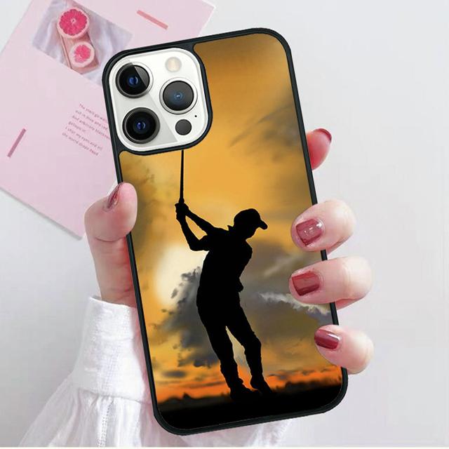 ЧЕХОЛ ДЛЯ ТЕЛЕФОНА GOLF GOLFER GOLFING SUNSET Для iPhone 17 Air 16 15 14 Plus 11 Pro Max 13 Pro Max 12 Max Coque