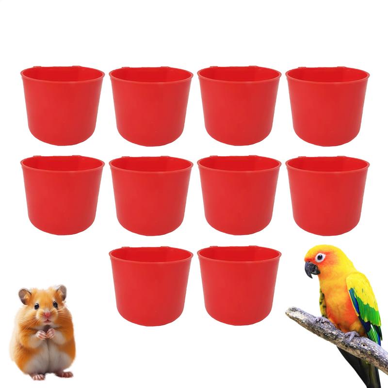 Chicken Water Cups Bird Food Feeder Bowl Portable Hangable Wide Mouth Water Feeding Cup 8oz for Farm Coop Chicken Birds