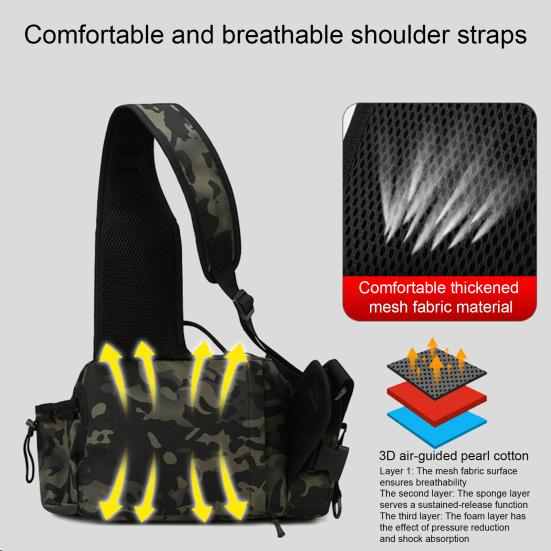 Рыболовная поясная сумка большой вместимости, рыболовная поясная сумка с держателем для удилища