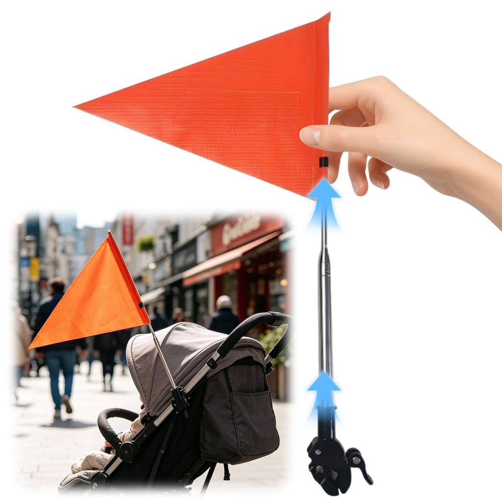 Golf Cart Flag Pole Telescoping 5.4ft Golf Cart Safety Flag Pole Kit for ATV Bike Trailer Wheelchair Mobility Scooter
