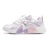 Li Ning Kids Ln 90 Fly V3 Comfortable Versatile Non-Slip Wear-Resistant Casual Shoes Kids Casual Shoes White Purple YKCU066-4