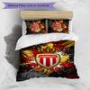 Monaco FC Printed 3PCS Bedding Set Breathable Duvet Cover with Pillowcases Decorative Bed Linen for Bedroom Home