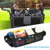 Stroller Tray Baby for Wonderfold W1/W2/W4 with 2 Cup Holders Multi Mesh Pockets Large Capacity Clipping-on Type Baby Car Organizer Stroller