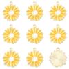 5Pcs Flower Daisy Pendant Alloy Drop Oil Charms For DIY Bracelet Earrings Making Jewelry Findings
