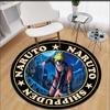 Anime Naruto Print Carpet  Area Rugs Round Carpet for Living Room Floor Mat Flannel Anti-Slip Mat for Children
