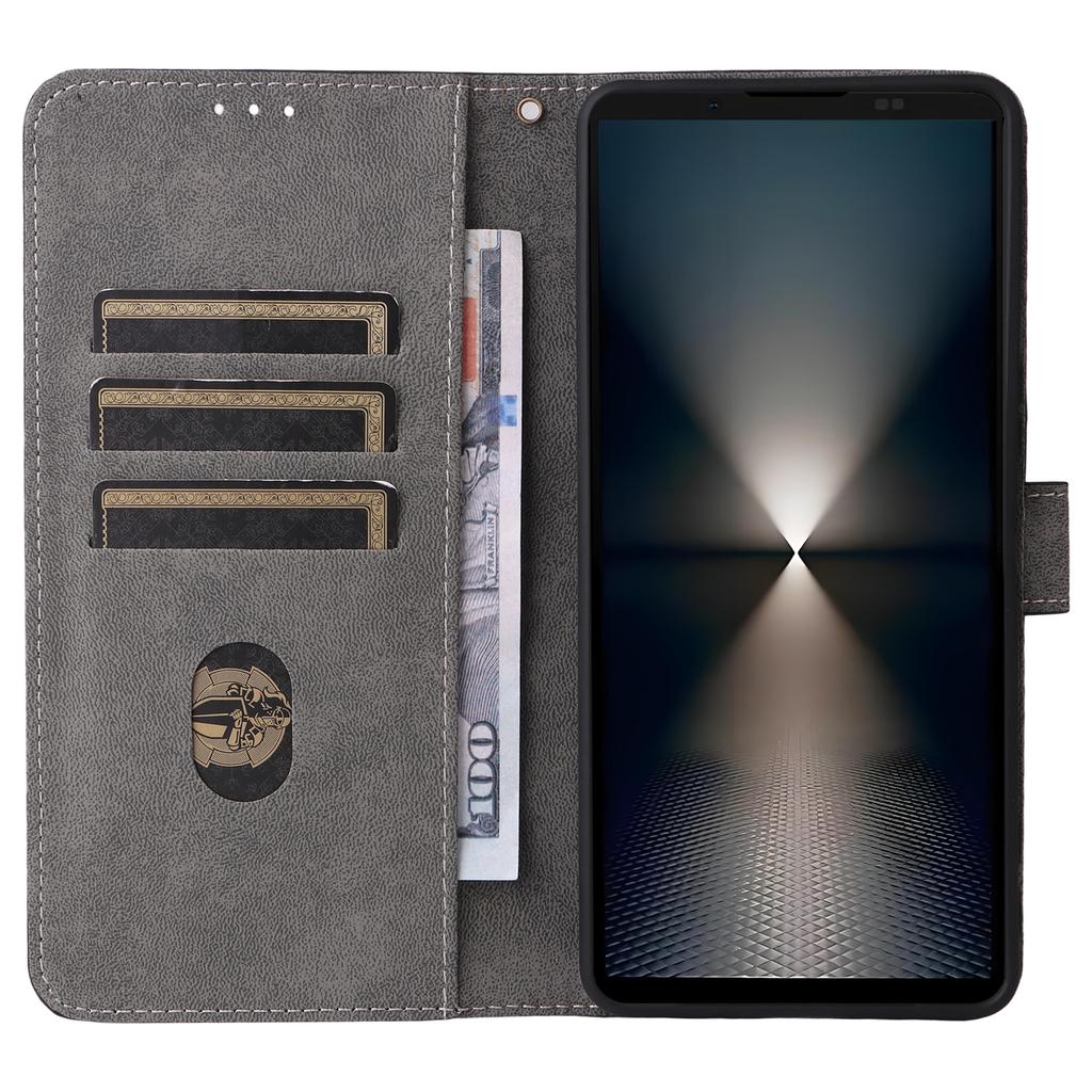 For Sony Xperia 1 VII Case Wallet RFID Blocking PU Leather Cover Stand with Strap