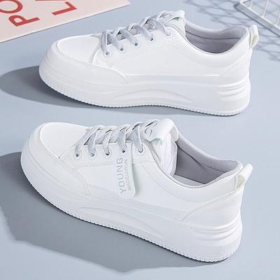 Модные женские маленькие белые туфли 2024 года, новые кожаные туфли для туризма и сноуборда, повседневные универсальные туфли для сноуборда, кроссовки для женщин